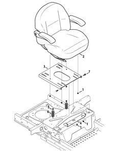 Seat Assembly Diagram and Parts List for Z-FORCESZ48 (53ATDFJB-53ATDFJB050)(2014) Cub Cadet Lawn Tractor
